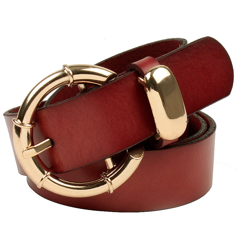 Genuine leather cowhide women's belt pin buckle strap female fashion all-match fashion decoration rough belt