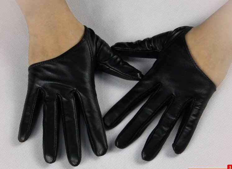 genuine leather fingerless half gloves free shipping wholesale from factory party show mittens Valentine's Day gift