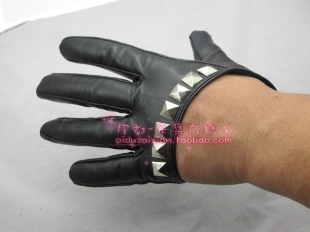 Genuine leather gloves mini racerback gloves dance gloves