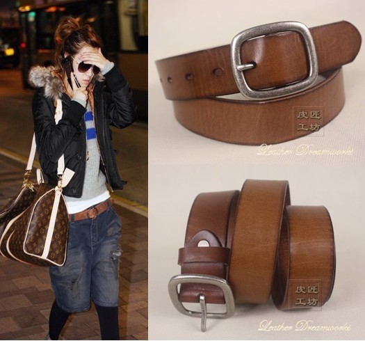 Genuine leather pin buckle women's strap genuine leather all-match fashion belt casual