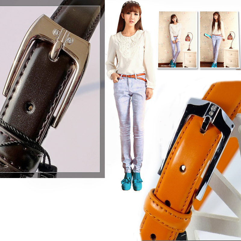 Genuine leather strap belt female pin buckle cowhide strap fashion belt all-match