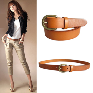 Genuine leather strap women's belt fashion belt decoration un1020 chromophous cowhide