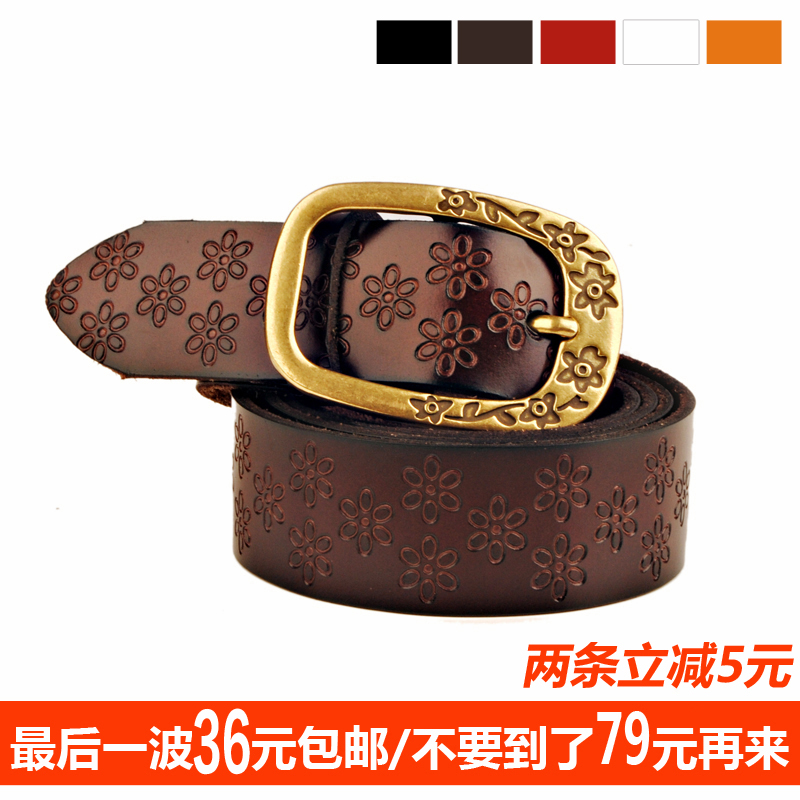 Genuine leather women's belt female fashion women's genuine leather strap female