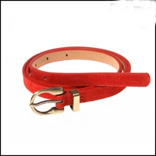 Genuine pigskin leather belt thin belt agings exquisite fashion all-match women's chromophous belt