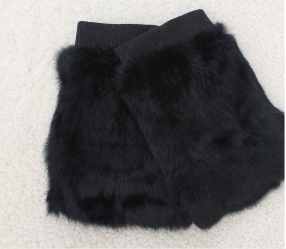 Genuine Rabbit Fur Leg Warmer fashion Boot Sleeve long Covers women's accessory/Hot Sale