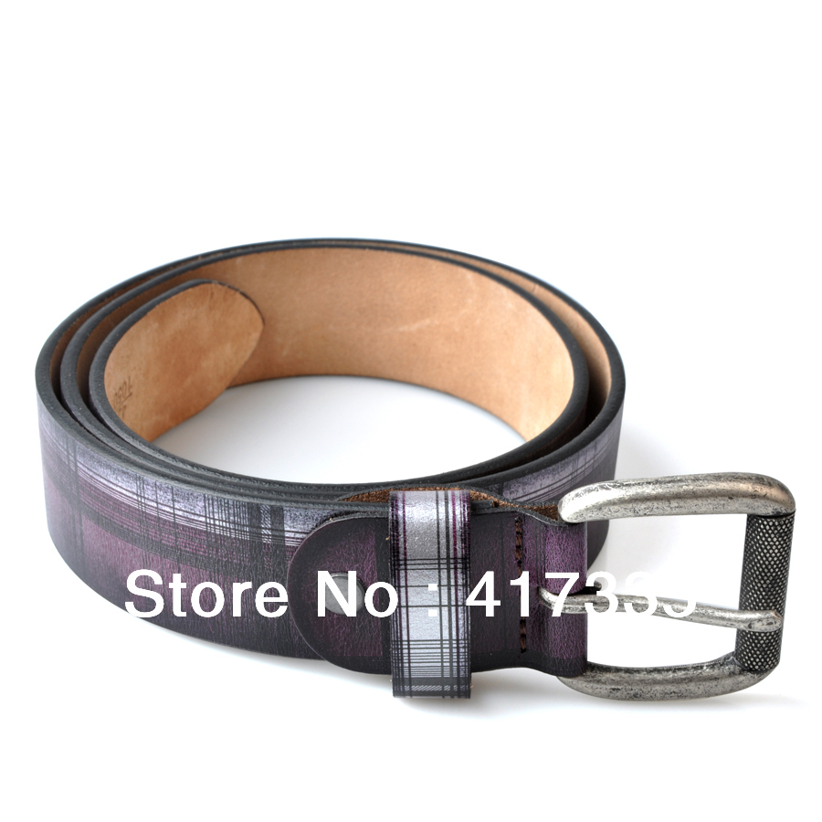 Geometric pattern classic style genuine leather belt women brand belt ladies LCL012