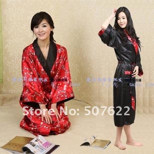 Germany  big brand Japanese sakura  robe women,good quality  real silk bathrobe