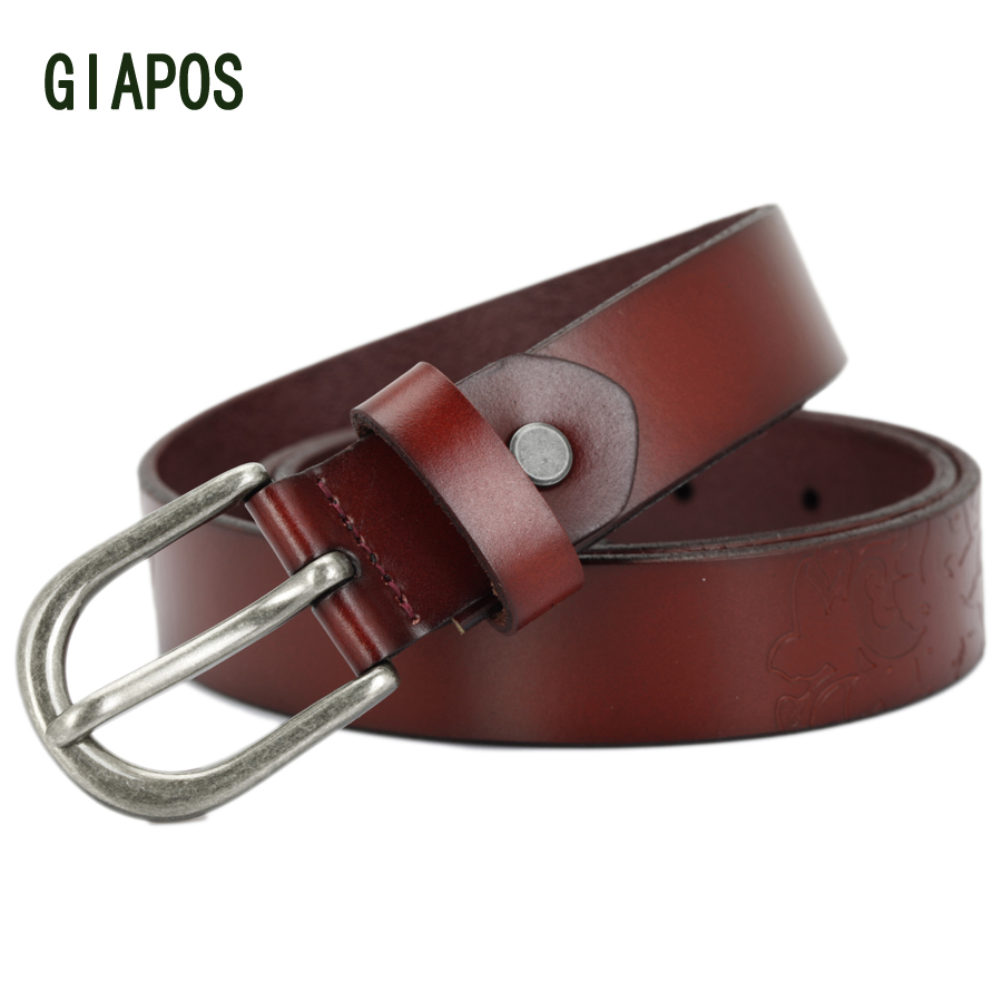 Giapos strap Women fashion all-match genuine leather cowhide women's belt casual