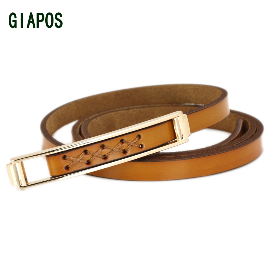 Giapos women's belt female all-match cowhide genuine leather strap Women