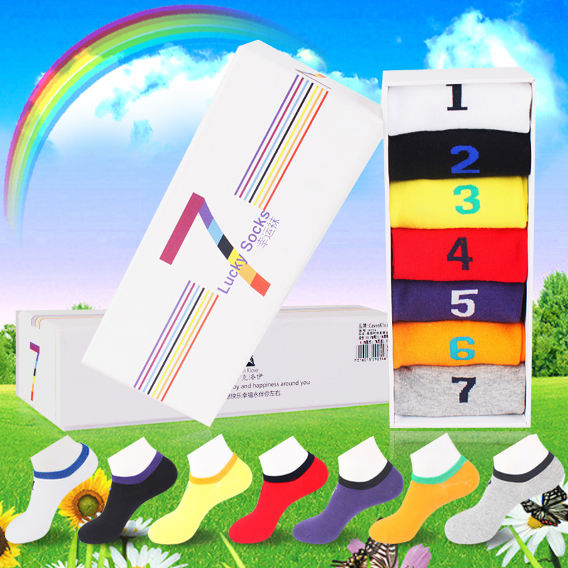 Gift box 88sqm lovers socks male women's lovers socks candy socks 7 double