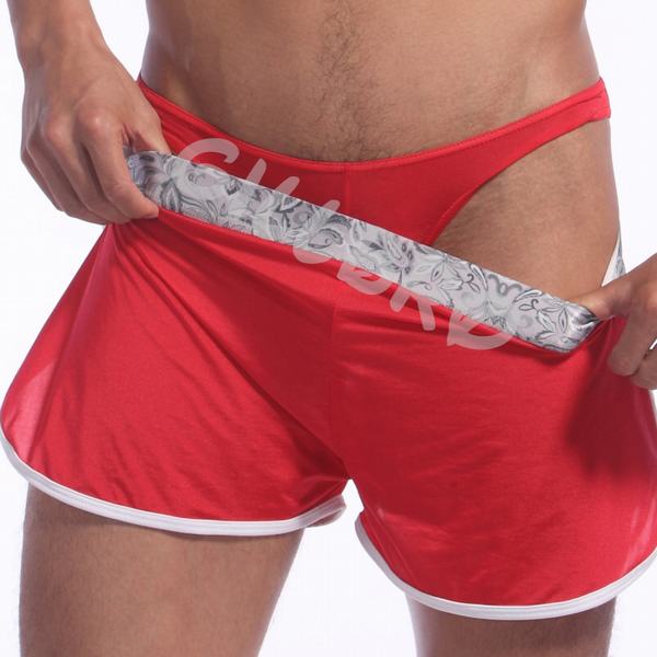 Gillbro male sexy silky temptation lounge pants pajama pants red