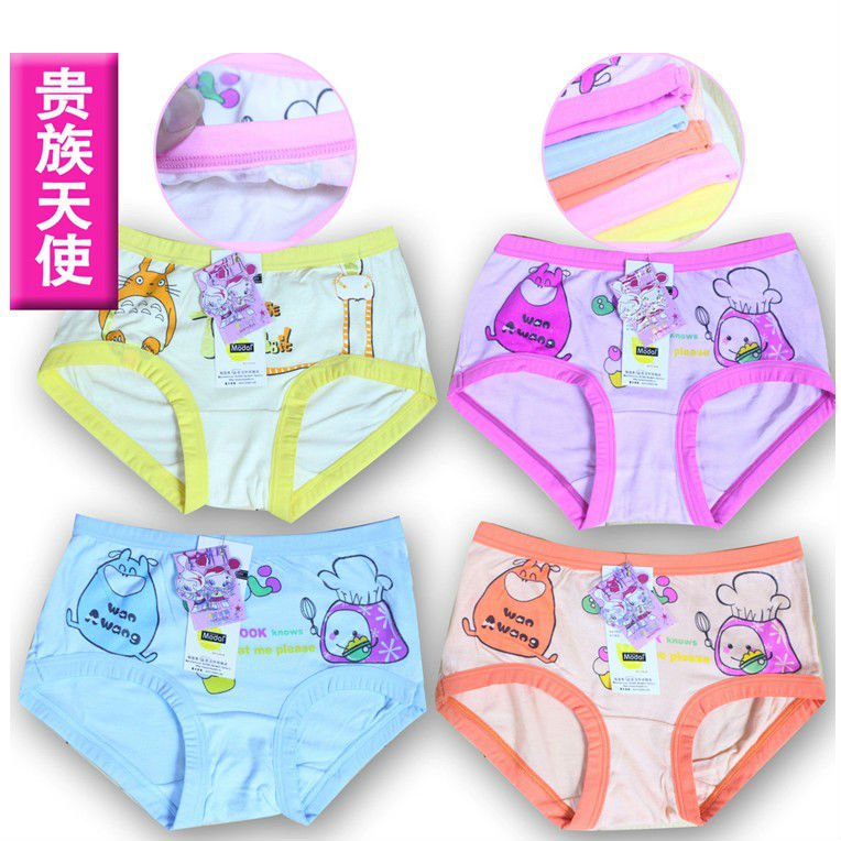 girls children underwear brief shorts fit 4-10yrs baby kids modal colors lace panties clothing 10pcs/lot 1 size more color