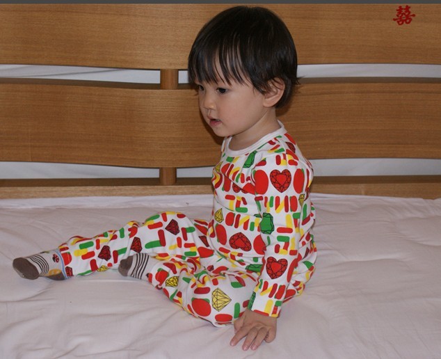 Girls clothing 2012 autumn child underwear set baby long johns set 100% cotton child sleepwear