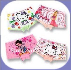 Girls in underwear girls in Lycra Cotton boxer underwear Free Shipping(12pcs\lot)