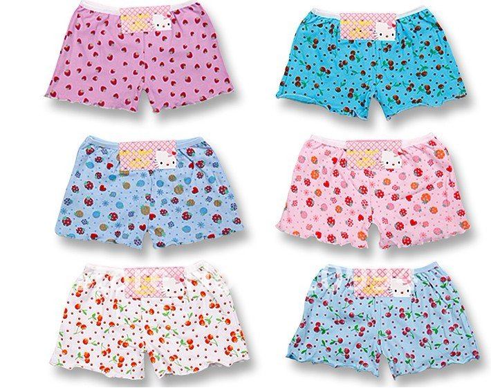 Girls in underwear girls in Lycra Cotton boxer underwear Free Shipping(24pcs\lot)