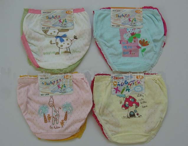 girls kids baby underwear fit 2-12yrs childrens cotton underwear briefs more color 12pcs/lot random