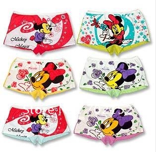 girls Mikey Mouse cartoon underwears more color fit 3-7years children boxers,Girls underwear,Girls boxer underwear,girl's briefs