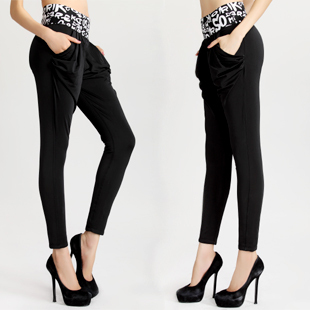 Glossy warm pants 715k ankle length trousers thermal legging slim body shaping fashion