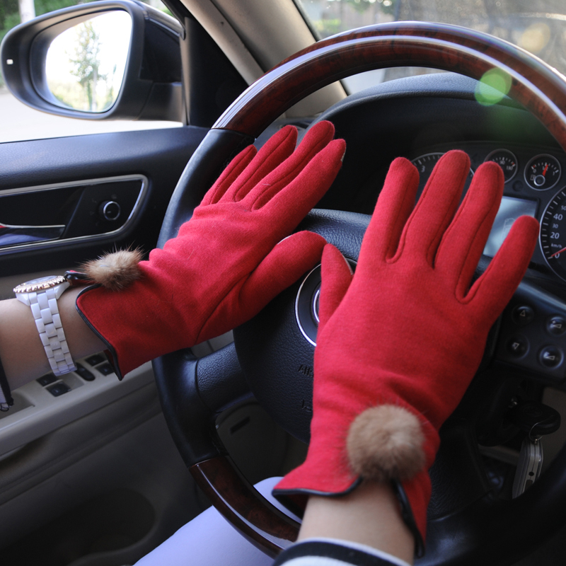 Glove Screen touch gloves with High grade box Winter for Iphone Leather  Gloves For Women Free Shipping S176