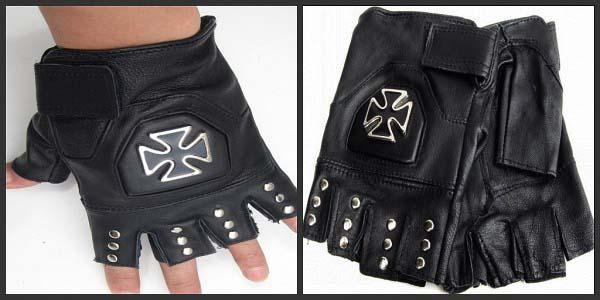 Gloves genuine leather sheepskin punk rivet gloves non-mainstream gloves male gloves