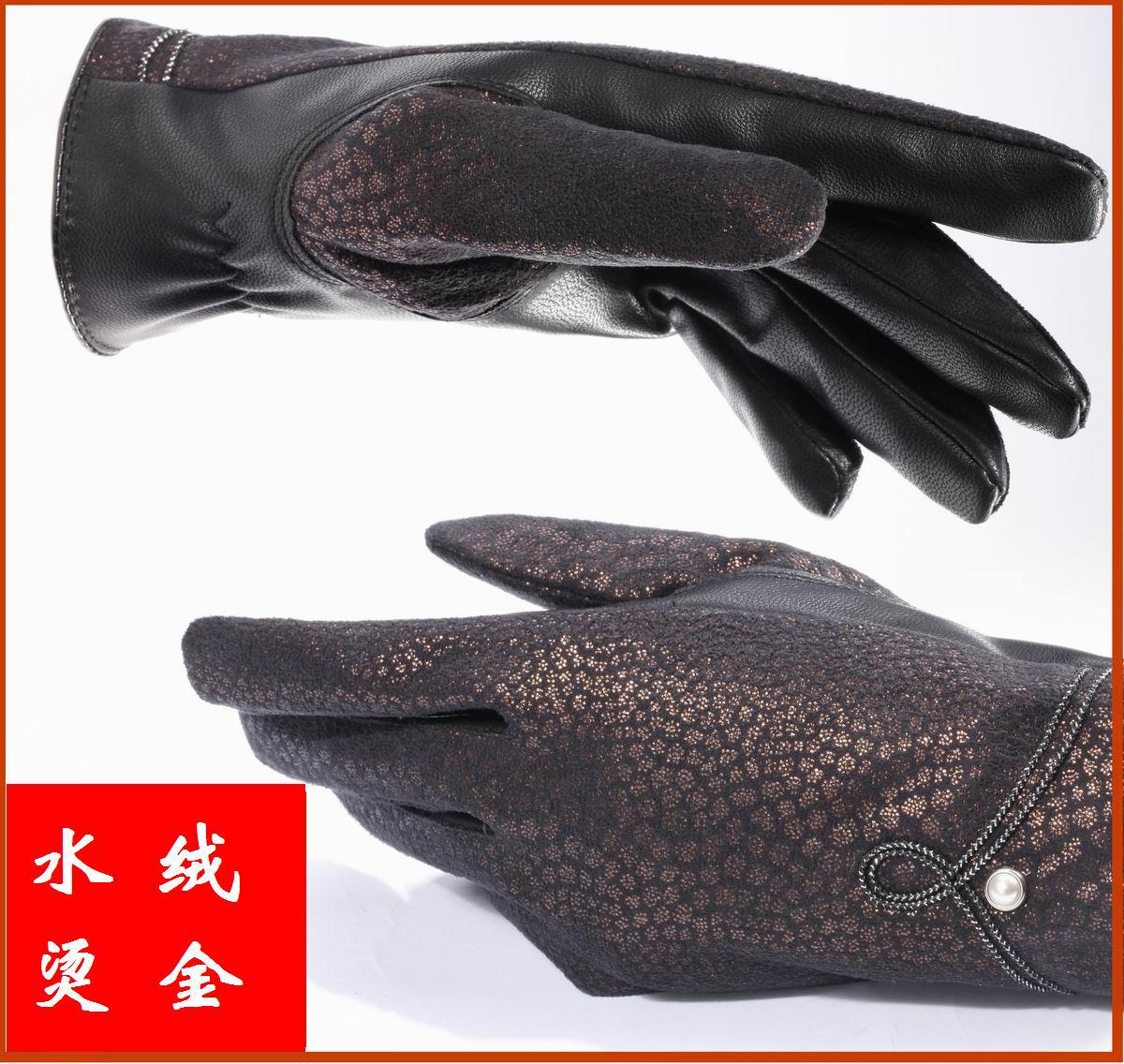 gloves send mom women's leather outdoor warm winter casual fashion female thin gloves