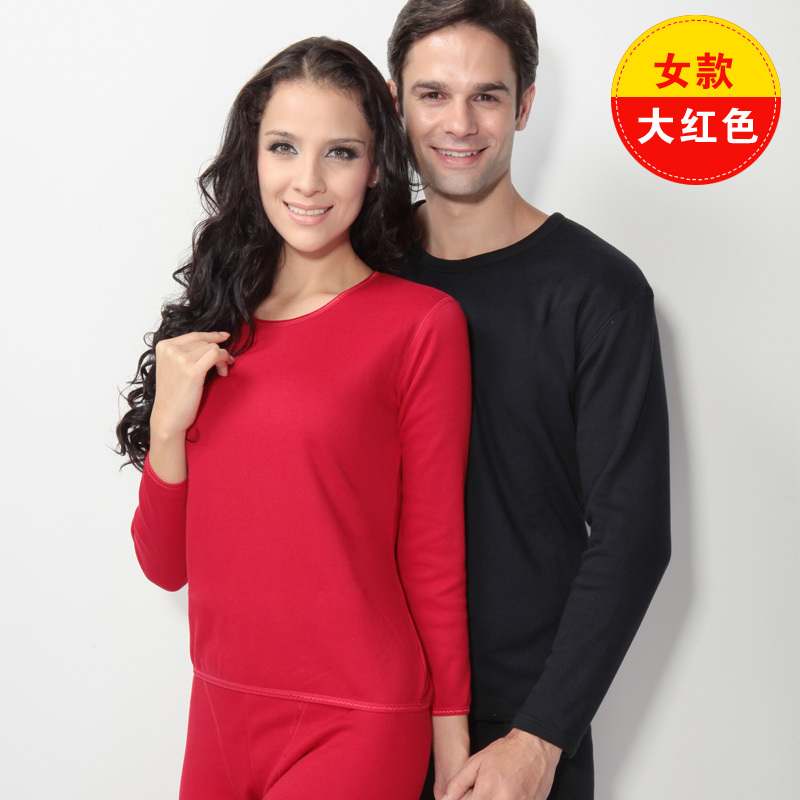 Gold velvet plus velvet thickening thermal underwear set male Women ny9221