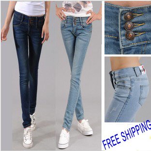 Golden Impression  low waist Women watch jeans Skinny pencil jeans woman Free shipping JE019ACK