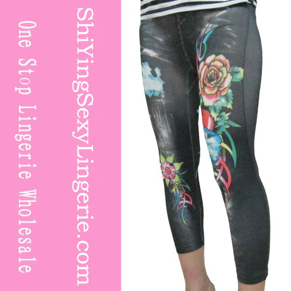 Gorgeous Flower Jeggings LC7873+ Cheaper price + Free Shipping Cost + Fast Delivery