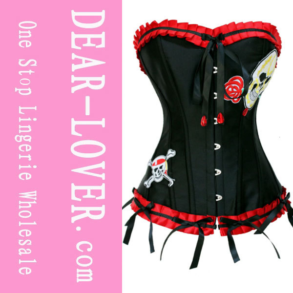 Gothic Black Halloween Corset Top  LC5255 Cheaper price Drop Shipping