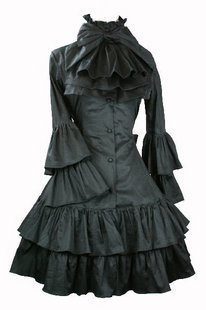 gothic victorian Lolita dress royal flare sleeve one-piece dress free shipping