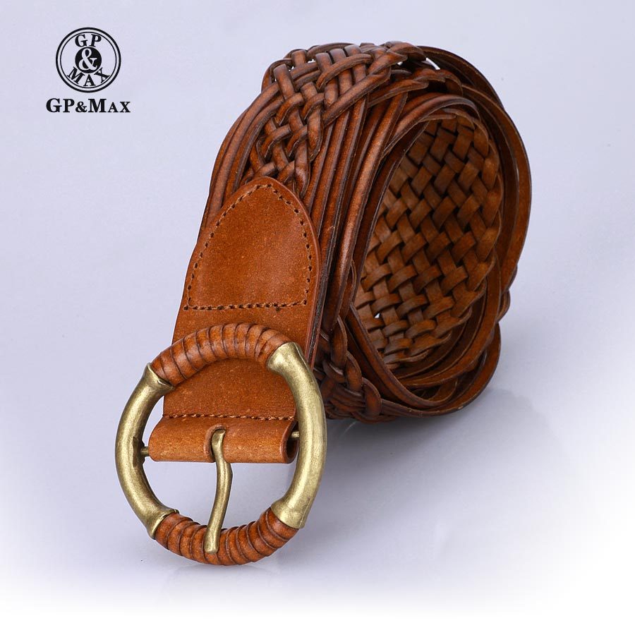 Gpmax women's the trend of casual strap female genuine leather all-match fashion knitted belt