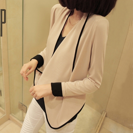 Graceful OL Lady Women Long Sleeve Waist Slim Short Coat Jecket Cardigan Career Fashion Cloth E0979