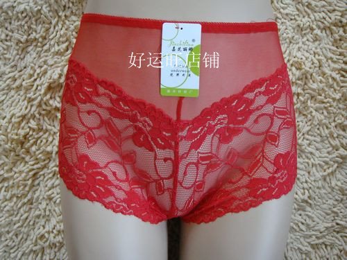 Greatly reduced the 2011 bamboo fiber color lace boxer exposed deep thigh sexy underwear