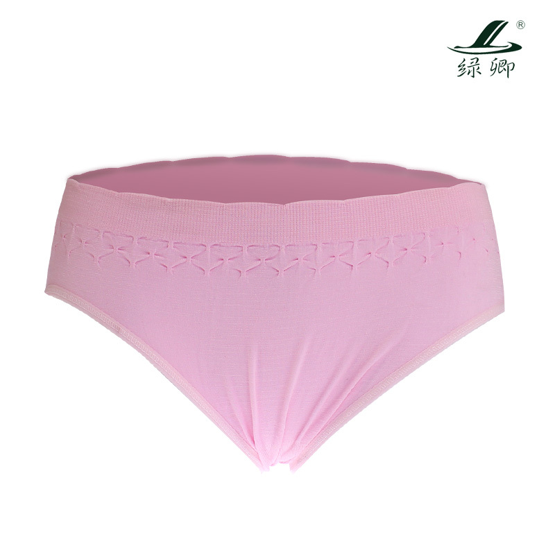 Green bamboo fibre antibiotic panties women's trigonometric panties comfortable quick-drying