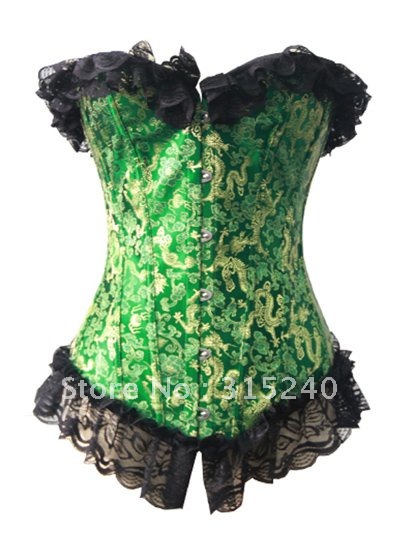 Green burlesque corsets (C089)