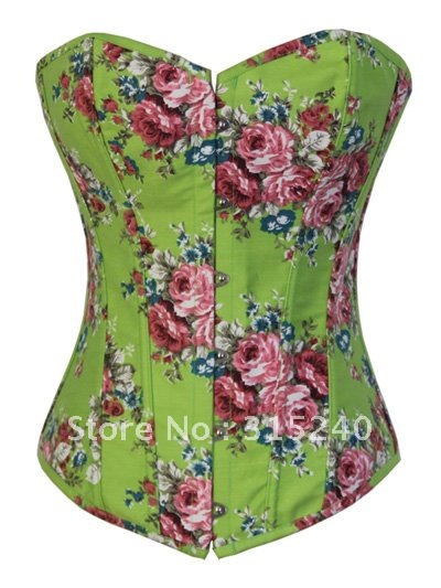 Green corset bustier (C069)