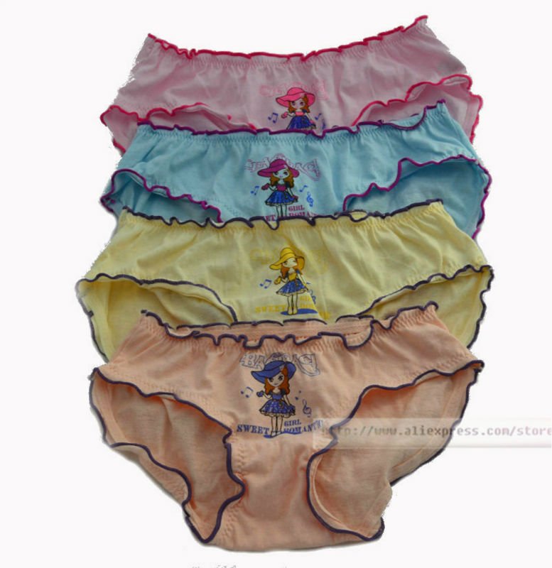 Gril's Panties Pupil Boxer shorts/underwear 100% Cotton Cute Ajacks Briefs  10pcs 3811 Free shipping