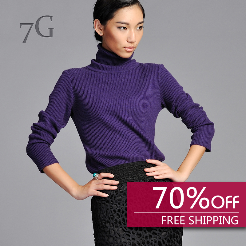 Guaranteed 100% cashmere 2013 HOT SALE Women Fashion Winter Turtleneck Sweater Free Shipping 0213