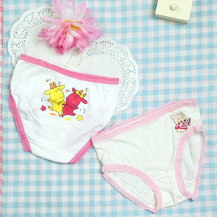 H099 cutout breathable 100% cotton baby female child briefs bag pants cartoon panties