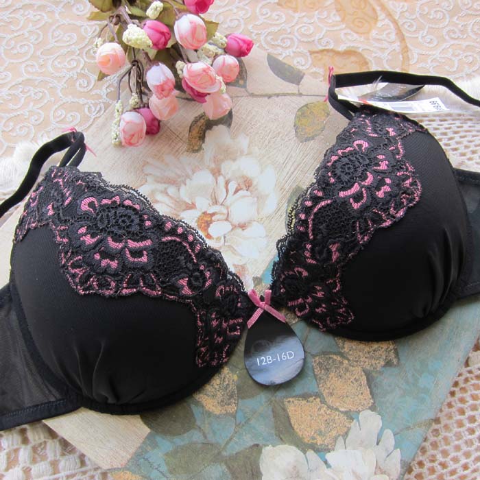 H2 fashion lace thin gauze sponge bra 75c cup large