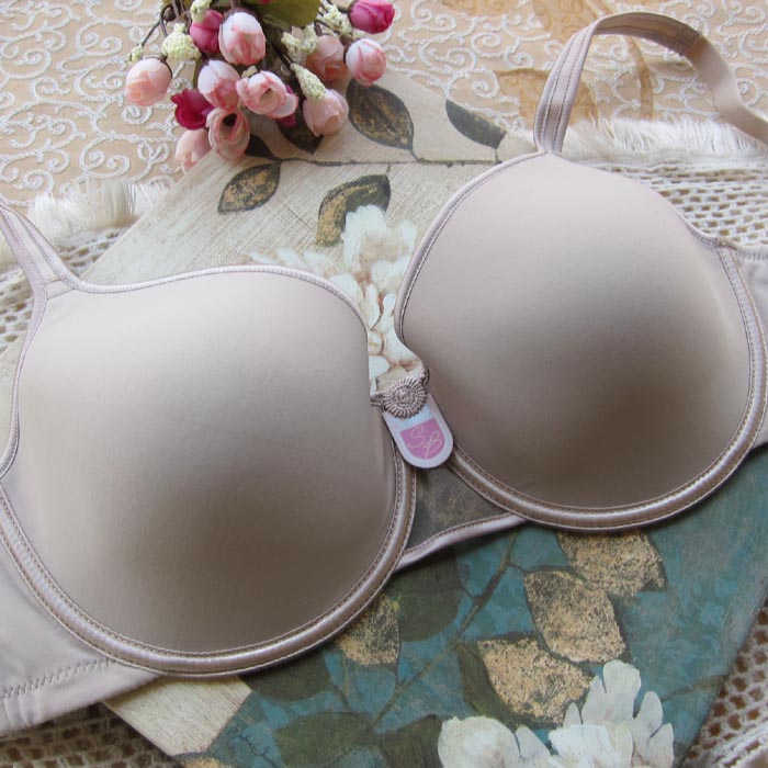 H3 shopping cart selene skin color glossy thin sponge underwear comfortable bra 80d