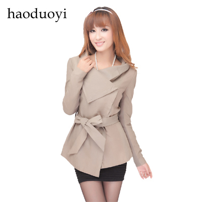 Hadouoyi sheepskin front fly knitted patchwork single placketing leather clothing genuine leather clothing 311310028