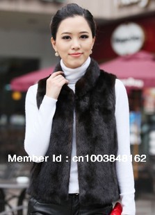 Haining PI cao ma3 jia3 2012 new special PI cao leisure brief paragraph LiLing mink fur the whole mink fur vest