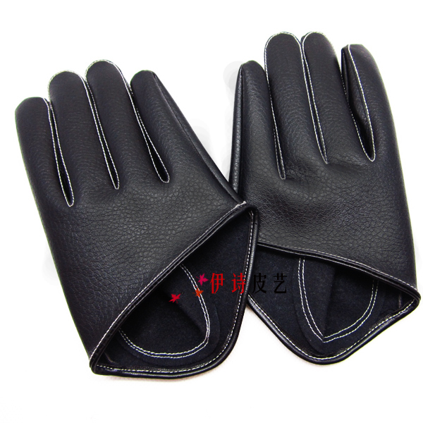 Half glove advanced PU fashion winter short design fitness genuine leather