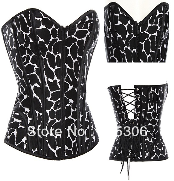 halloween costume corset chapper bustier in cotton + panty ( size s-2xl ) tres belle