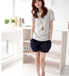 Han edition of the new waist female trousers shorts hot pants baggies water pure cotton trousers