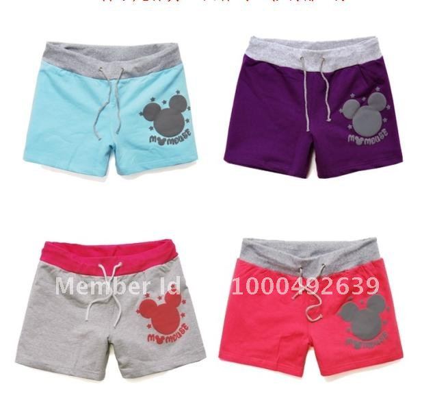 Han edition pure cotton leisure sports shorts beach hot pants mickey shorts female summer