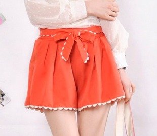 Han women's fashion candy bowknot/short skirts pants/hot pants, free shipping