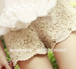 Hand-crocheted ~ divided skirts, lace culottes, leggings new hot pants short pants In some areas Free Shipping