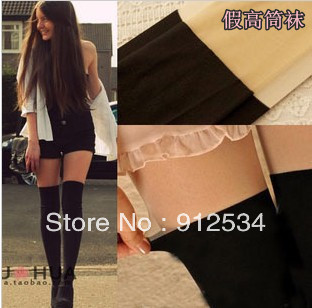 HARAJUKU patchwork stocking velvet stockings pantyhose